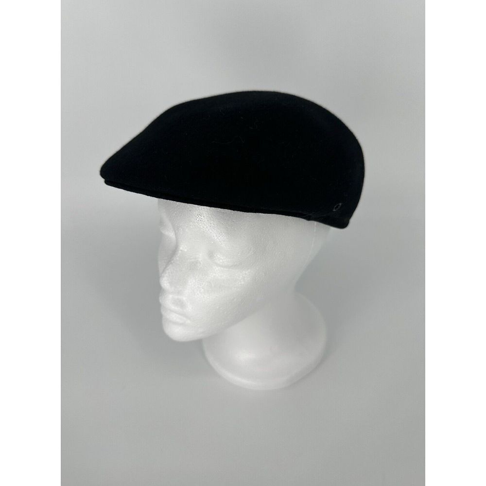 Pendleton Hat Black 100% Wool Newsboy‎ Flat Cabbie Driving Cap A198-701 Vintage